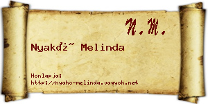 Nyakó Melinda névjegykártya
